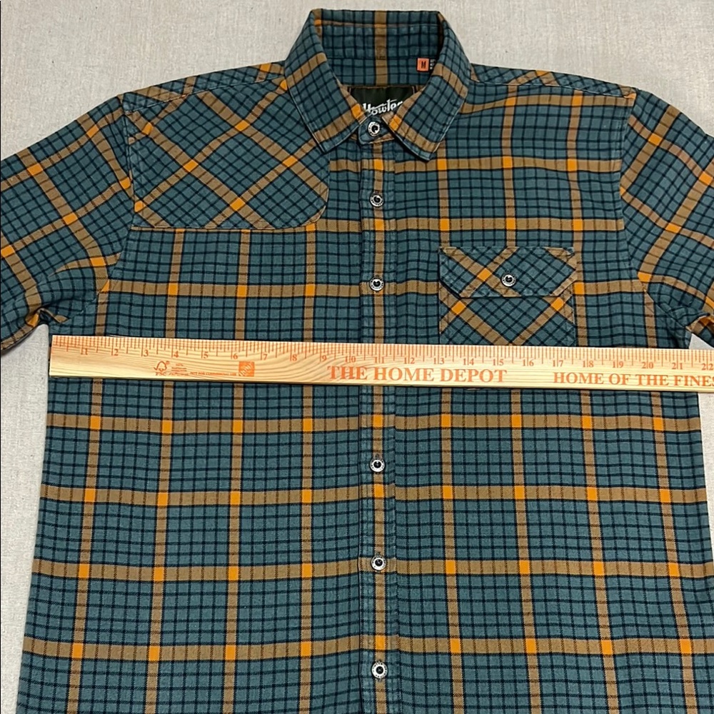 Howler Brothers Harkers Flannel Drafter Plaid in Teal